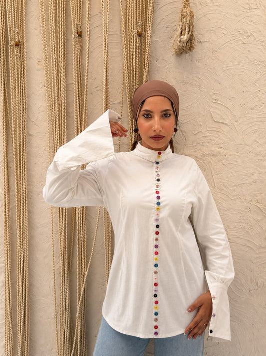 Daily Chic Button Blouse