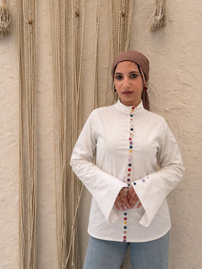 Daily Chic Button Blouse