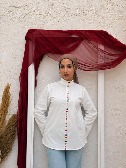 Daily Chic Button Blouse