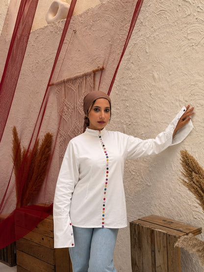 Daily Chic Button Blouse